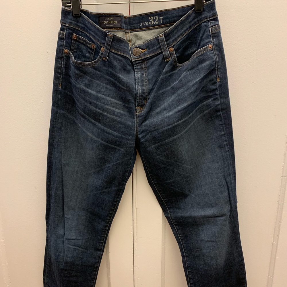 J. Crew toothpick denim jeans Tall 32